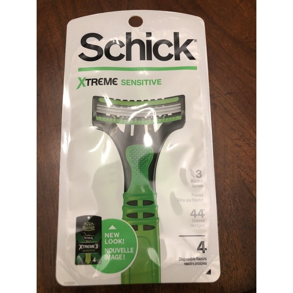 Schick XTREME3 SENSITIVE Disposable Razors - 4 Count New